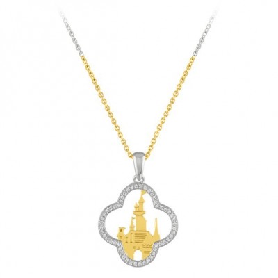 Rebecca Hook's Enchanted Sleeping Beauty Castle Sterling Silver Necklace for Women