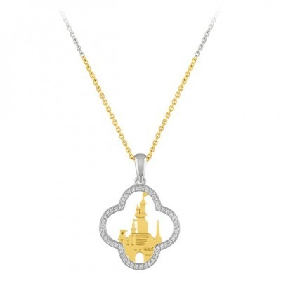 Rebecca Hook's Enchanted Sleeping Beauty Castle Sterling Silver Necklace for Women