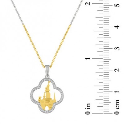 Rebecca Hook's Enchanted Sleeping Beauty Castle Sterling Silver Necklace for Women