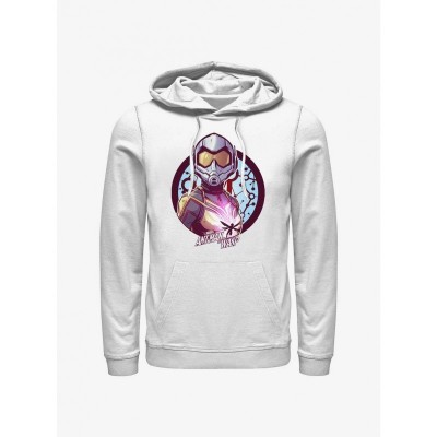 Marvel Ant-Man and the Wasp Quantumania Wasp Badge Hoodie - Men's White