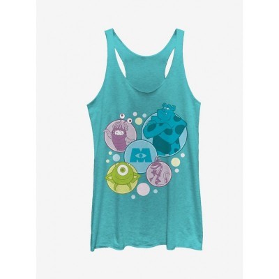 Monsters Inc Character Bubbles Turquoise Tank Top for Girls