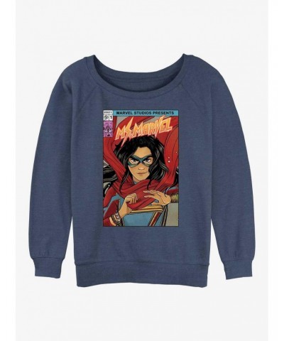 Marvel Ms. Marvel Comic Cover Girls Slouchy Sweatshirt $11.22 Sweatshirts