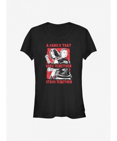 Marvel Black Widow Spy Together Girls T-Shirt $9.36 T-Shirts