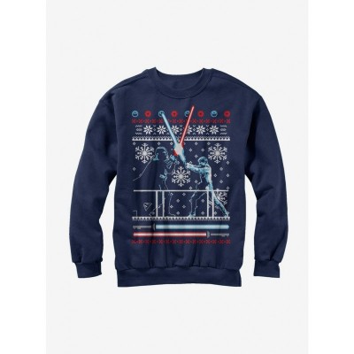 Star Wars Skywalker Family Get-Together Ugly Christmas Sweater for Girls - Navy Blue