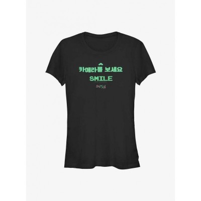 Squid Game Girls Comfortable Cotton Tee - Black