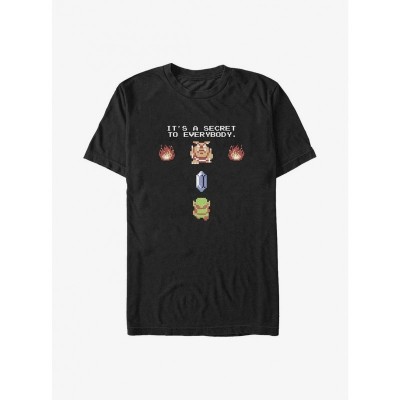 The Legend of Zelda Big & Tall T-Shirt - Secret Graphic - Men's Unisex - Black