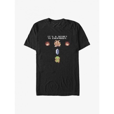 The Legend of Zelda Big & Tall T-Shirt - Secret Graphic - Men's Unisex - Black