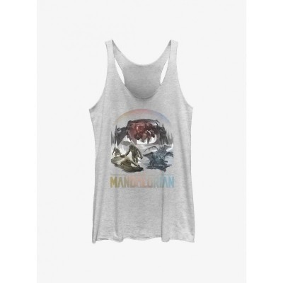 Star Wars Mandalorian Living Waters Mines Girls Tank Top White