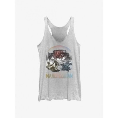 Star Wars Mandalorian Living Waters Mines Girls Tank Top White