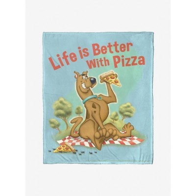 Scooby Doo Pizza is Life Soft Throw Blanket by The Northwest