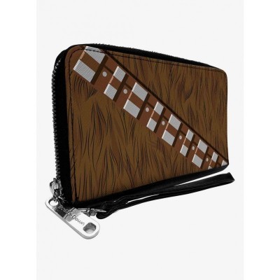 Chewbacca Themed Spacious Zip-Around Wallet for Star Wars Fans