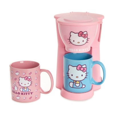 Hello Kitty Pink 3-Piece Coffee Maker Gift Set for Women