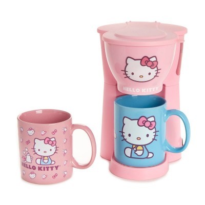 Hello Kitty Pink 3-Piece Coffee Maker Gift Set for Women