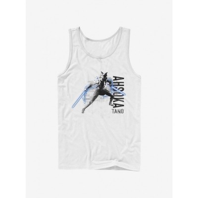 Star Wars Ahsoka The Clone Wars Cotton Tank Top - Men's White