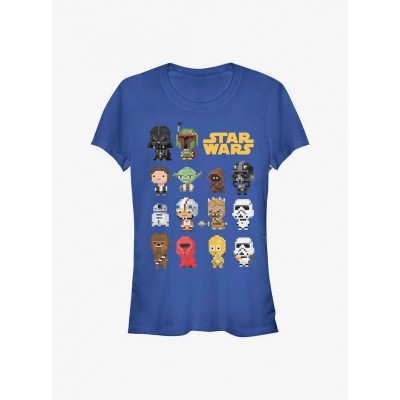 Star Wars Party Tee for Girls - Soft Blue Junior Size