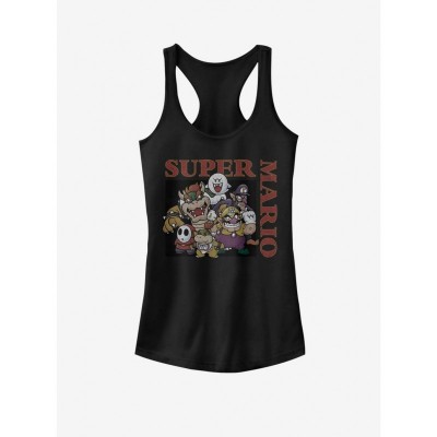 Nintendo Super Mario Classic Villain Girls Tank Top - Black