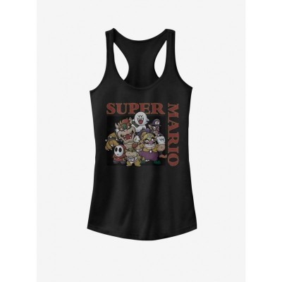 Nintendo Super Mario Classic Villain Girls Tank Top - Black