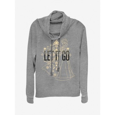 Disney Grey Cowl Neck Sweatshirt for Girls - Lightweight Top