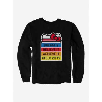 Hello Kitty Dream Believe Achieve Unisex Cotton Sweatshirt