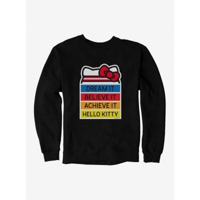 Hello Kitty Dream Believe Achieve Unisex Cotton Sweatshirt