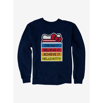 Hello Kitty Dream Believe Achieve Unisex Cotton Sweatshirt