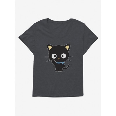 Chococat Plus Size Waving Girls T-Shirt, Comfortable Cotton Tee