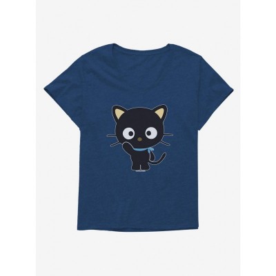 Chococat Plus Size Waving Girls T-Shirt, Comfortable Cotton Tee