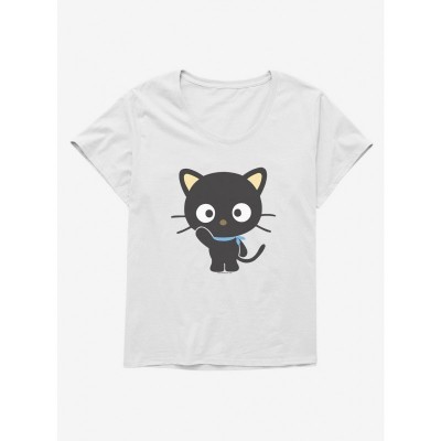Chococat Plus Size Waving Girls T-Shirt, Comfortable Cotton Tee