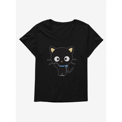 Chococat Plus Size Waving Girls T-Shirt, Comfortable Cotton Tee