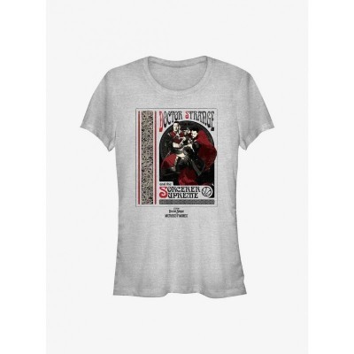 Marvel Girls Sorcerer Supreme T-Shirt - Grey, Lightweight Cotton-Poly Blend