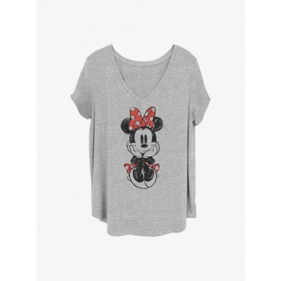 Minnie Mouse Plus Size Grey Sketch Tee for Girls