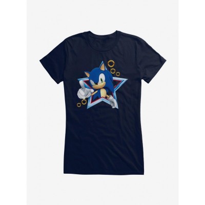Sonic 3D Star Girls Lightweight T-Shirt for Juniors