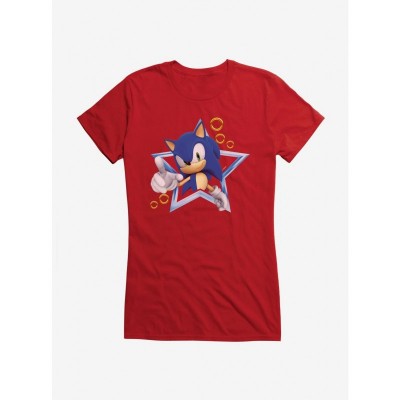 Sonic 3D Star Girls Lightweight T-Shirt for Juniors