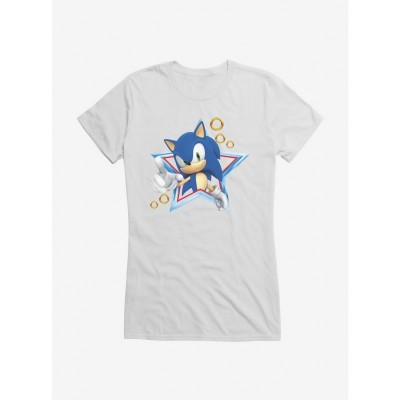 Sonic 3D Star Girls Lightweight T-Shirt for Juniors