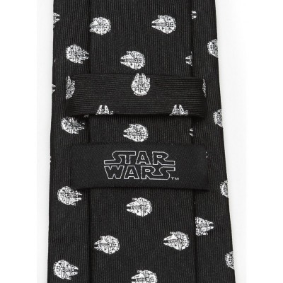 Star Wars Metallic Silver Millennium Falcon Silk Tie for Men