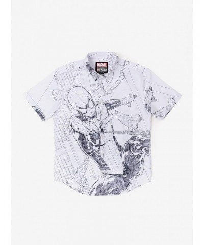RSVLTS Marvel Spider-Man "Web Surfing" KUNUFLEX Short Sleeve Shirt $31.91 Shirts
