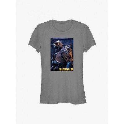 Obi-Wan Kenobi 5-Ned-B Art Tee for Girls - Lightweight Charcoal Grey