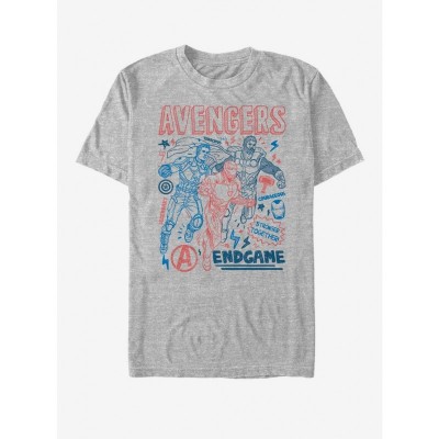 Marvel's Avengers Endgame Earth's Mightiest Heroes Graphic T-Shirt - Grey Men's Size