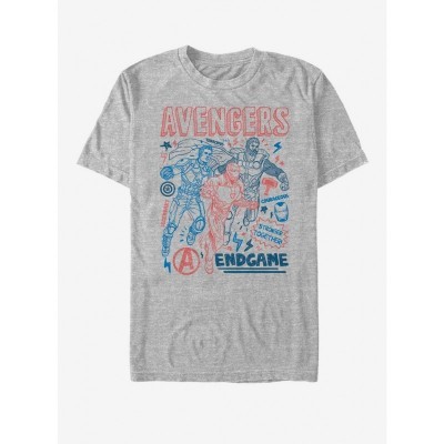 Marvel's Avengers Endgame Earth's Mightiest Heroes Graphic T-Shirt - Grey Men's Size