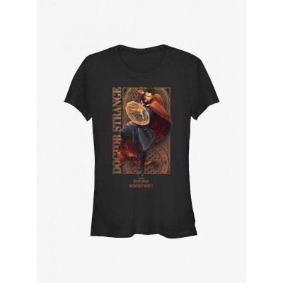 Marvel Multiverse Girls T-Shirt - Doctor Strange Frame - Black