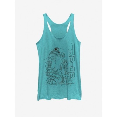 Star Wars R2D2 Girls Tank Top in Blue