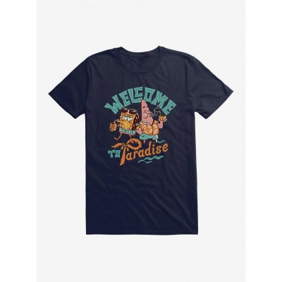 SpongeBob SquarePants Welcome Paradise Drink Themed Lightweight Tee