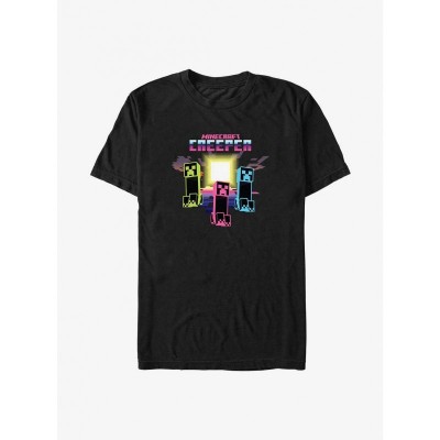 Minecraft Neon Creepers Ascended Unisex Tee - Black