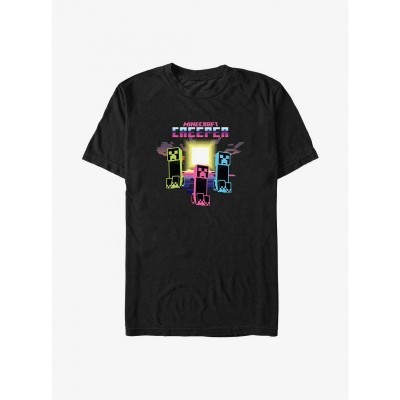 Minecraft Neon Creepers Ascended Unisex Tee - Black
