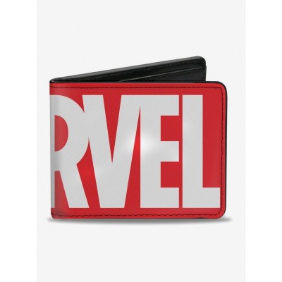 Marvel Red Brick Logo Men's Compact Bi-Fold Wallet