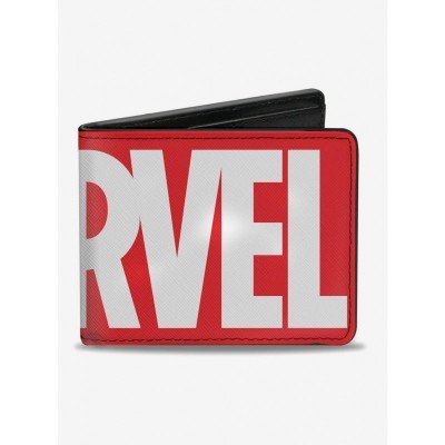 Marvel Red Brick Logo Men's Compact Bi-Fold Wallet