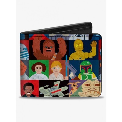 Star Wars Men's Premium Vegan Leather Classic Characters Wallet