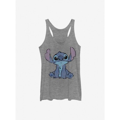 Disney Lilo & Stitch Grey Simply Stitch Girls Tank Top
