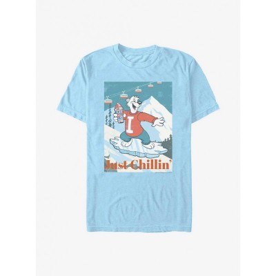 Icee Iceboarding Bear Lightweight Cotton Men's T-Shirt - Blue
