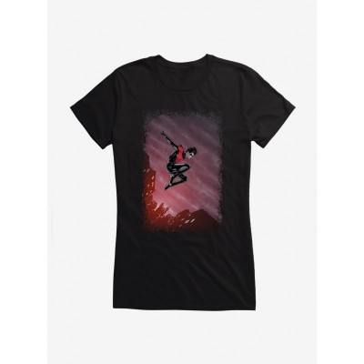 DC Comics Inspired Batman Jump Off Graphic Tee for Girls